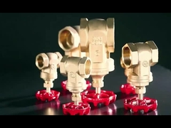 Złoty żelazny uchwyt Kobieta X Kobieta 4 cali miedziany zawór bramy