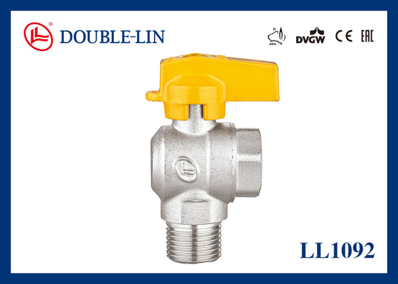Zawory gazowe mosiężne M3/4" x F3/4" Męskie x Żeńskie EN331