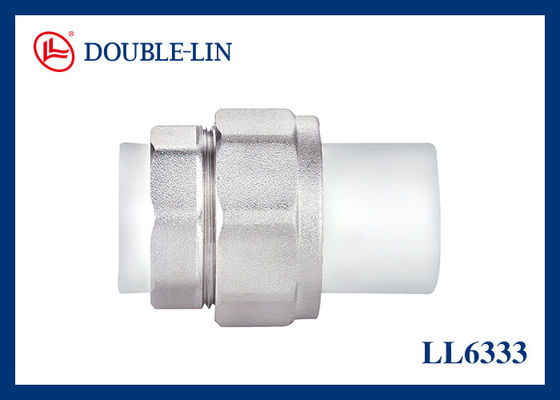 Złączki PPR z mosiężnym gwintem 63mm z podwójnym połączeniem