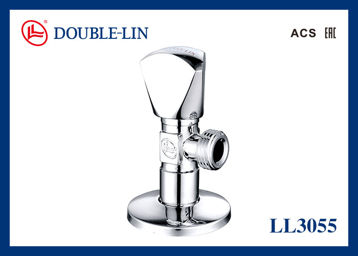 Brass Angle Valves With Filtration Backflow Prevention Polished Chromed-Plated 10 Bar Working Pressure and ISO228 Thread for Durability