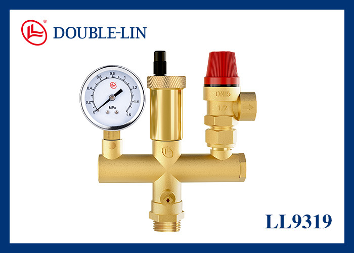 1/2" Komponent bezpieczeństwa zbiornika wody ISO228 Węzeł 16bar Zawór mosiężny