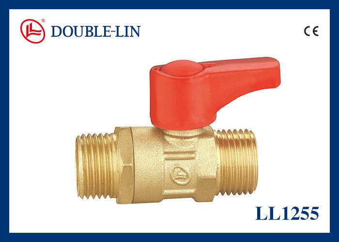 Mężczyzna X Mężczyzna 25 Bar Brass Mini Ball Valve Z Brass Color