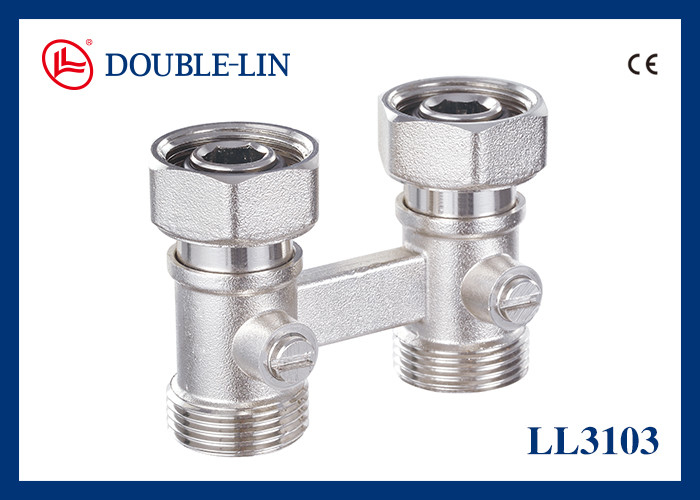 Prosty zawór do grzejnika mosiężny dwururowy gwint ISO228 F3/4'' X M3/4"